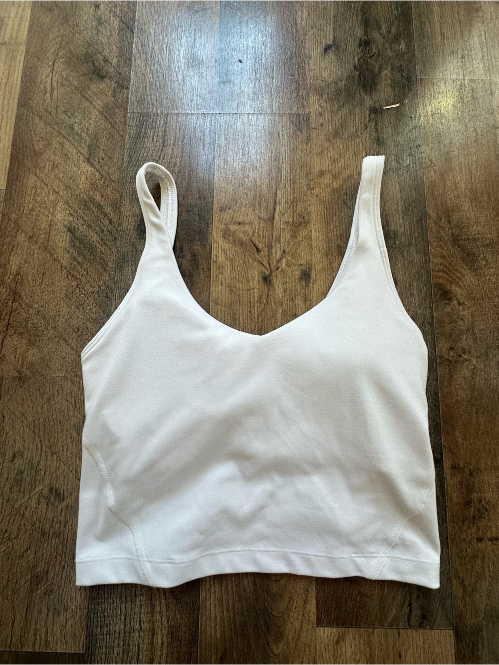 Gilly Hicks Cream Scoop Neck Cropped Tank